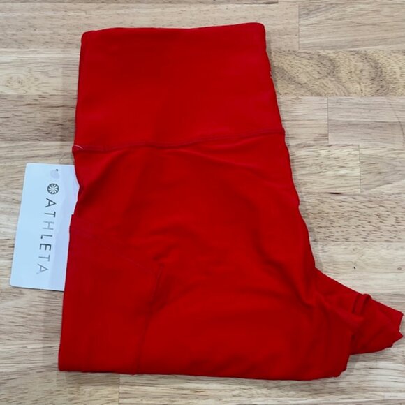 Interval Stash High Rise Capri Sleek PowerMove fabric, Red, M/T - Picture 2 of 6